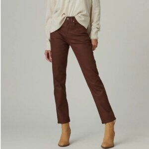 Lucky Brand High Rise Zoe Straight Coated Jean